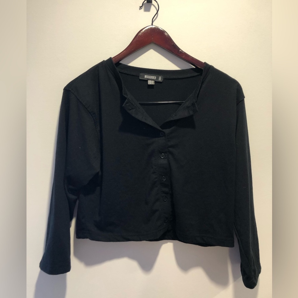 Mossimo Supply Co. Black Button-Down Shirt
